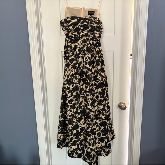 J.Crew Collection Elegant Black and Cream Strapless Dress - Picture 5 of 7